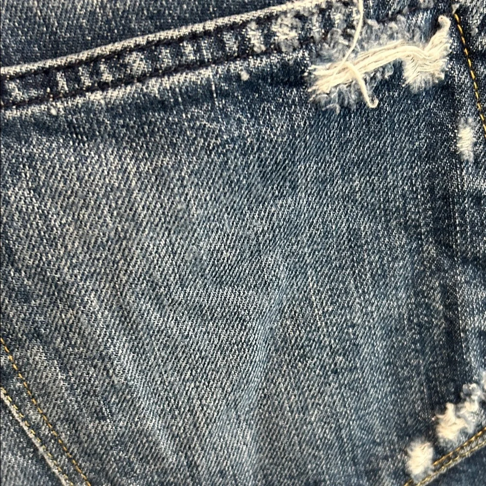 3x1 Women's Ripped Indigo Jean Shorts